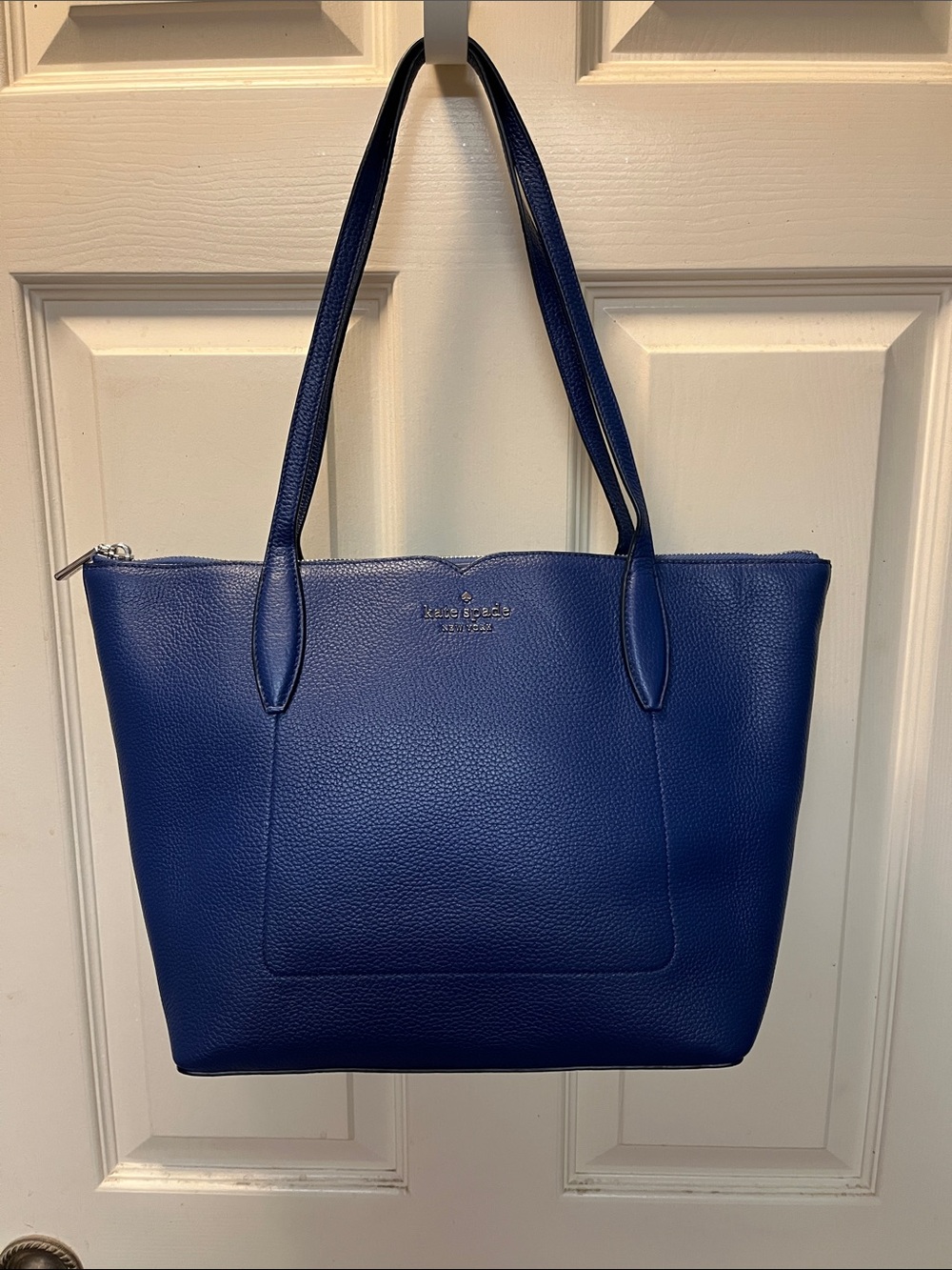 NWOT Kate Spade Harlow Med Tote Bag Zip Top Closure Silver Hardware
